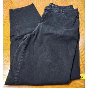 Avenue Denim Straight Black Jeans Plus Size 18T, Inseam 33"